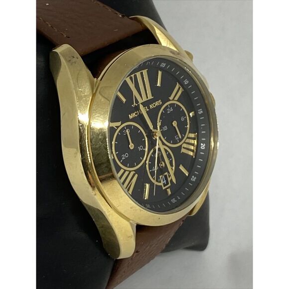 Michael Kors MK5739 Womens Brown Leather Analog Dial Quartz Genuine Watch HK1110 - Picture 5 of 12